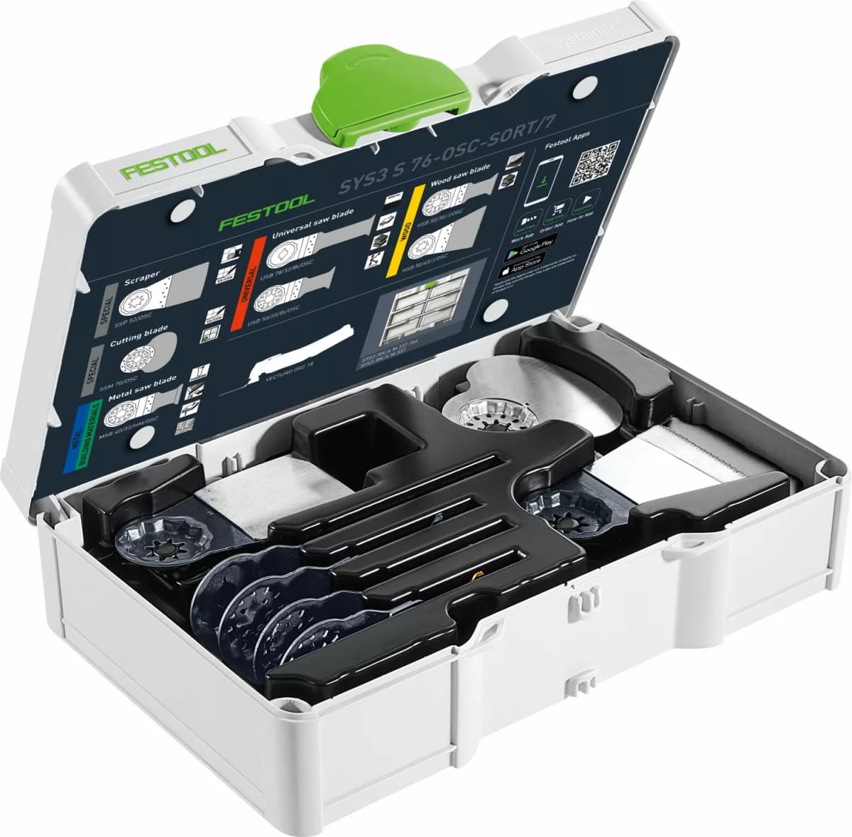 Festool 578116 7-delige Multitool Zaagbladset SYS3 S 76-OSC-SORT/7 thumbnail 2