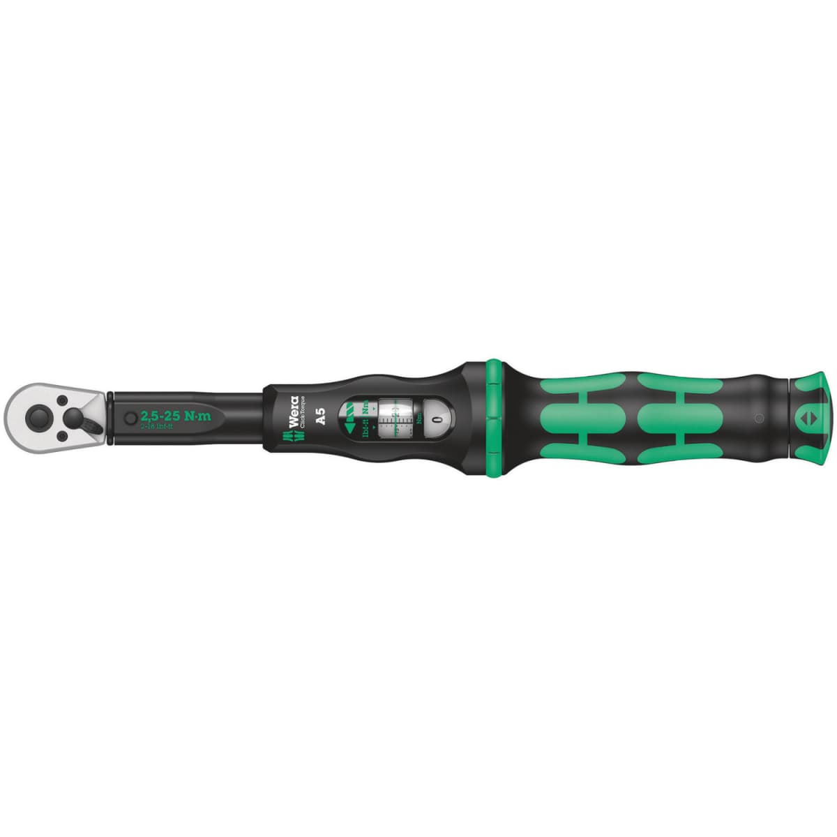 Wera 05075604001 Click-Torque A 5 Draaimomentsleutel Met Omschakelratel - 2,5-25Nm - 1/4"