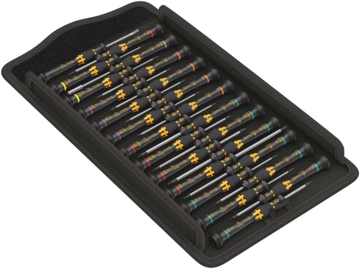 Wera 05134019001 25-delige Kraftform Micro ESD Big Pack 1 Schroevendraaierset Voor Elektriciens In Etui