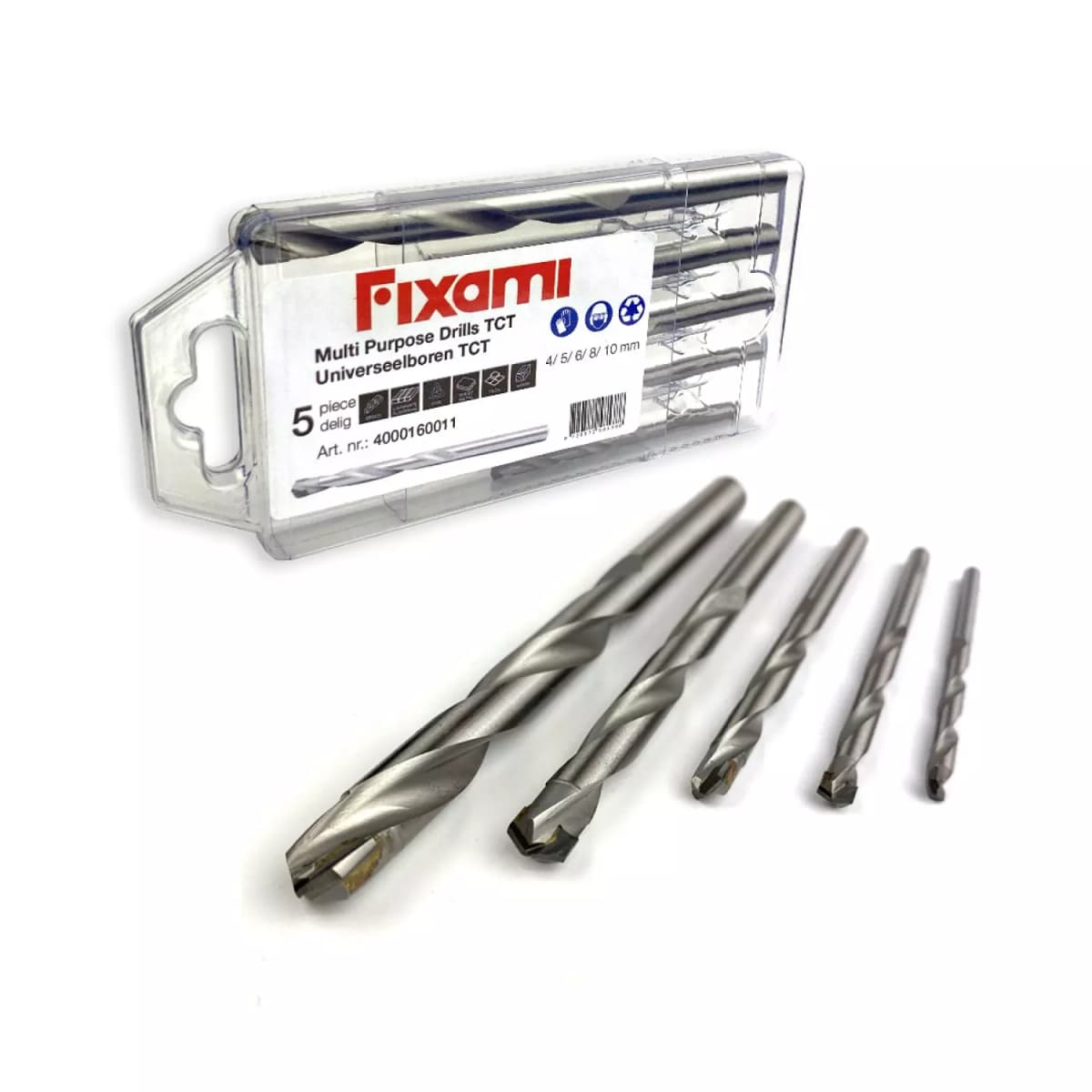 Fit-to-Fix 4000160011 5-delige Uni Universeelborenset - TCT - Kunststof - 4-5-6-8-10mm