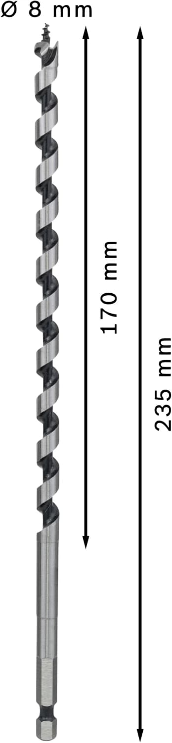 Bosch 2608597623 Slangenboor - Zeskantopname - 8 X 160 X 235mm thumbnail 4