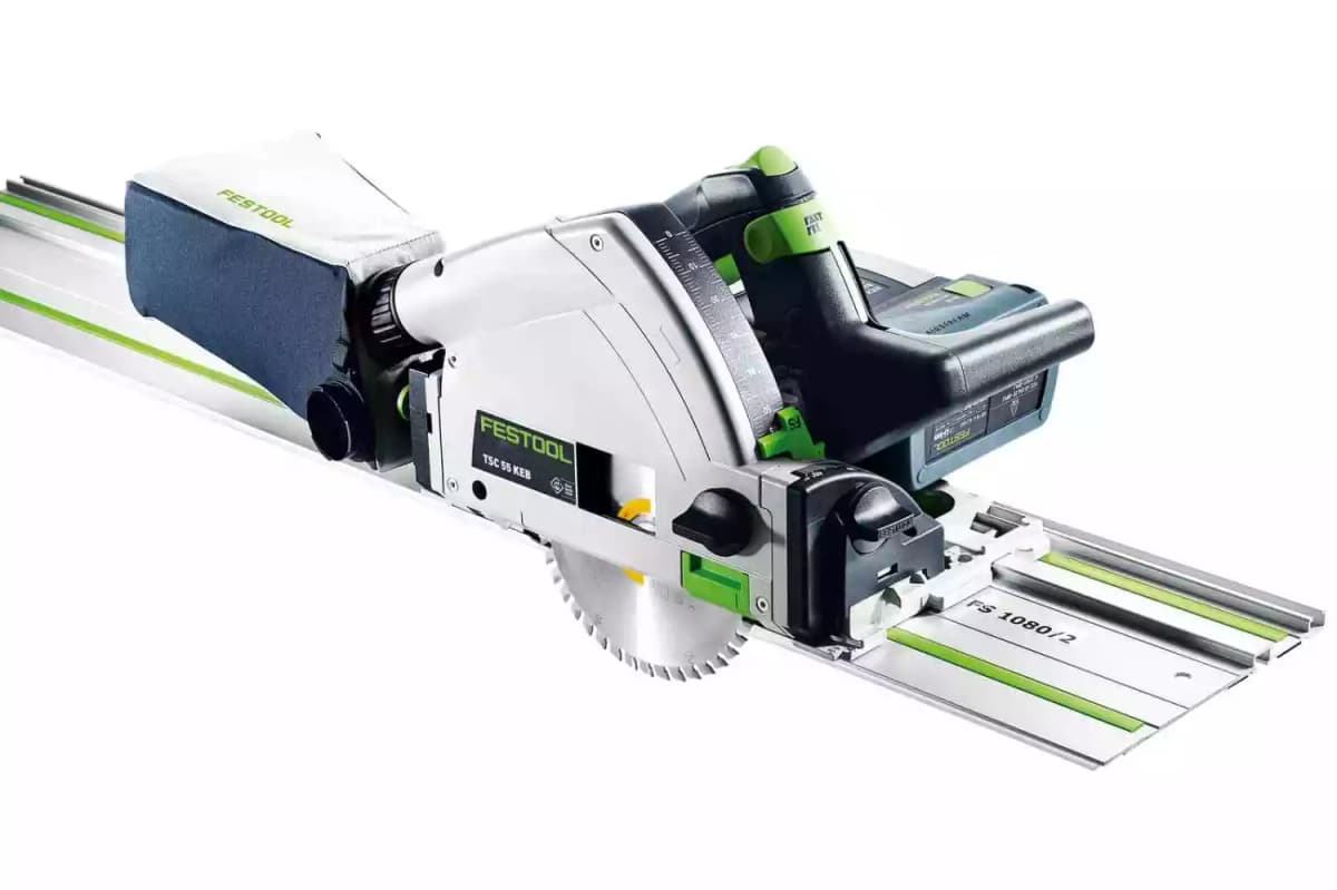 Festool TSC 55 5,0 KEBI-Plus/XL-FS 18V Li-Ion Accu Invalzaag Set (2x 5,0Ah) Incl. Geleiderail In Systainer - 1400mm thumbnail 2