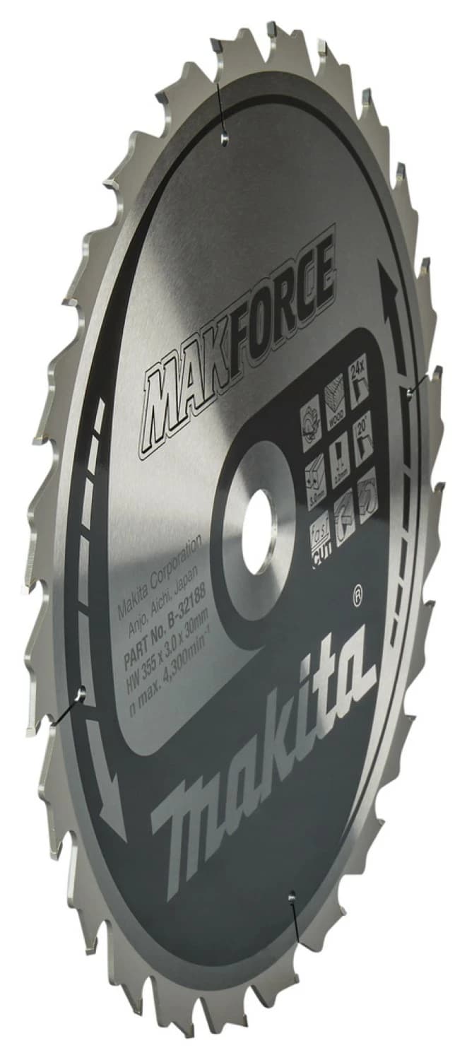 Makita B-32188 Makforce Cirkelzaagblad– 355 X 30 X 24T - Hout thumbnail 2