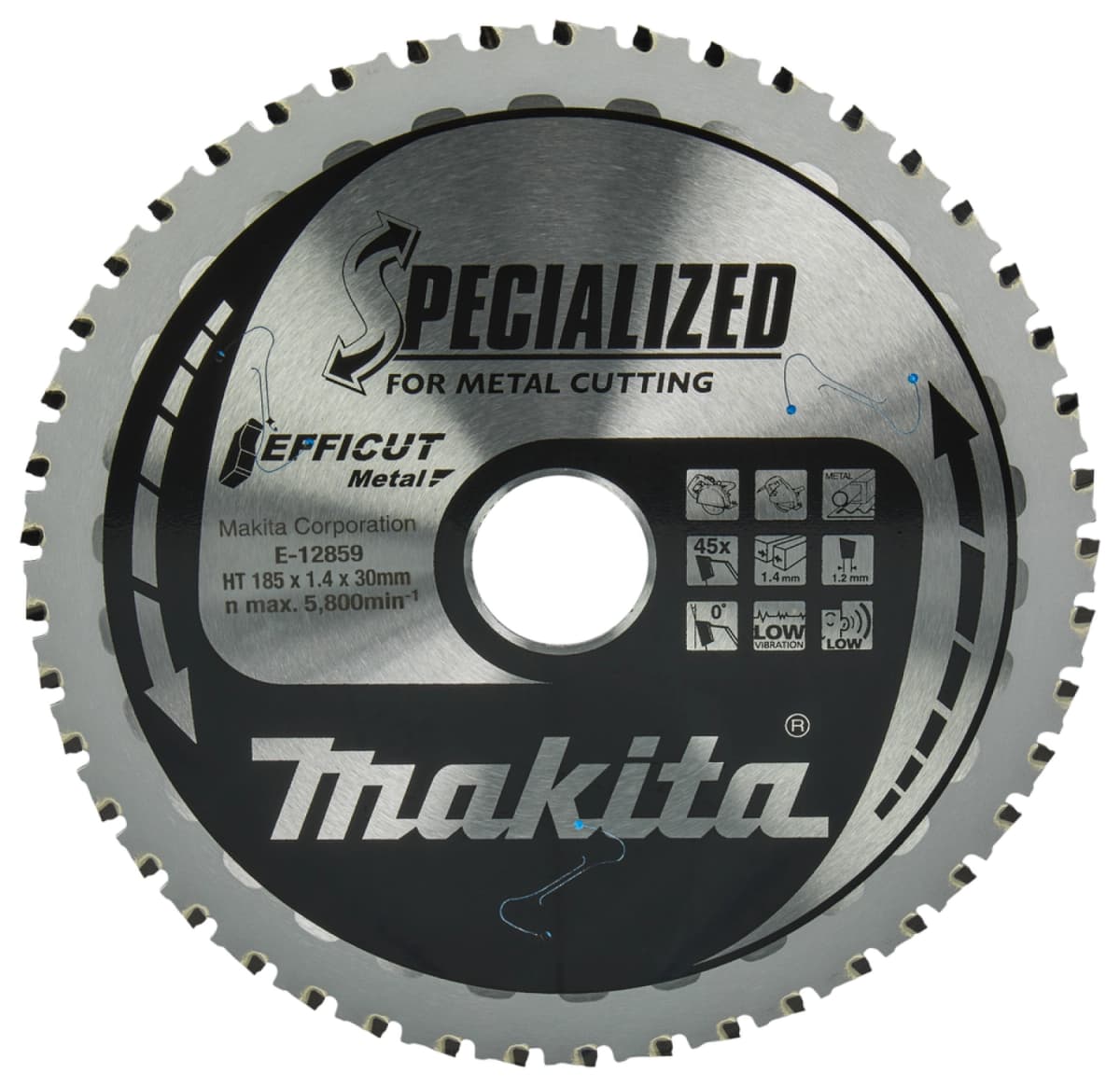 Makita E-12859 Efficut Cirkelzaagblad Staal - 185x30x1,4mm 45T