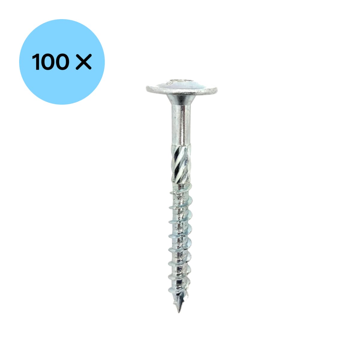 Woodies 61760511 Ultimate Tellerkopschroef Gehard Staal - TX30 - 6.0 X 80mm - Tellerkop - Deeldraad - Verzinkt (100st) thumbnail 2