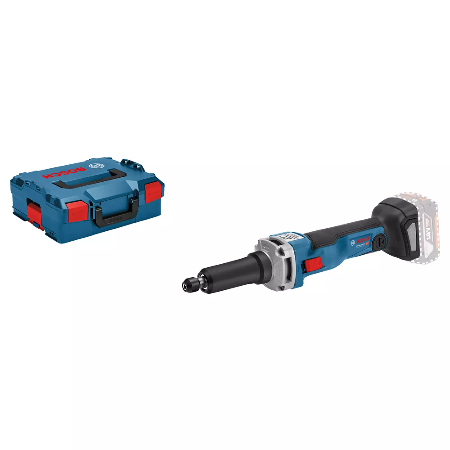 Bosch GGS 18V-23 LC 18V Li-Ion Accu Rechte Slijper Body In L-Boxx - 8mm