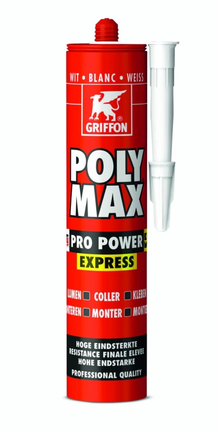 Griffon Poly Max Pro Power Express Montagelijm - Wit - 435gr