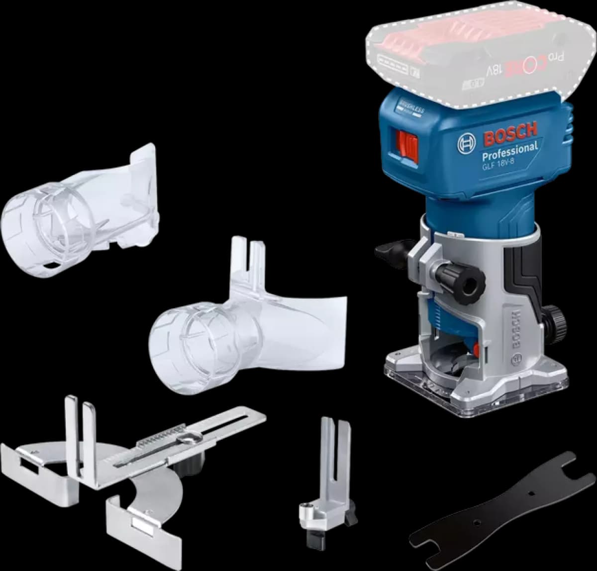 Bosch GLF 18V-8 18V Li-Ion Accu Kantenfrees Body - 8mm