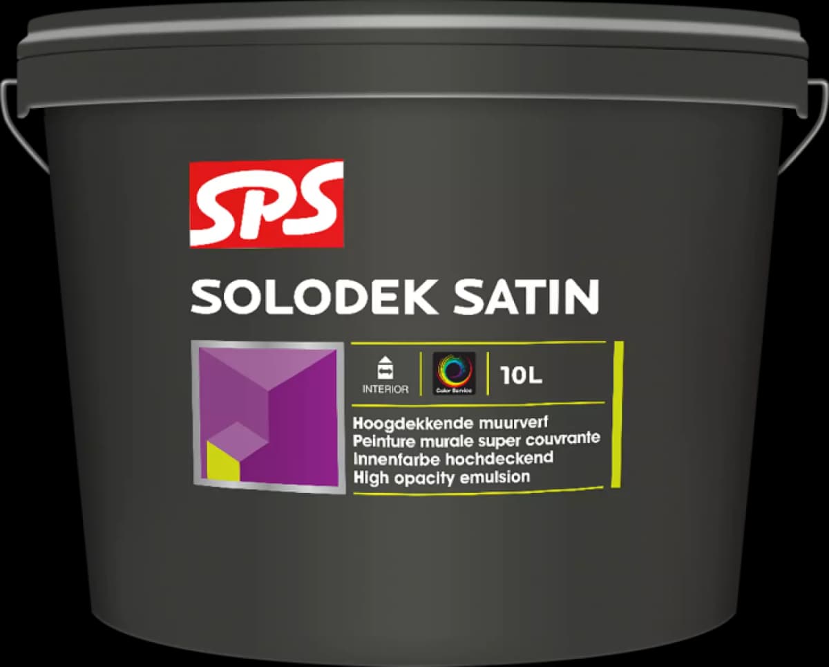 SPS Solodek Satin Muurverf - Op Kleur Gemengd - 4L