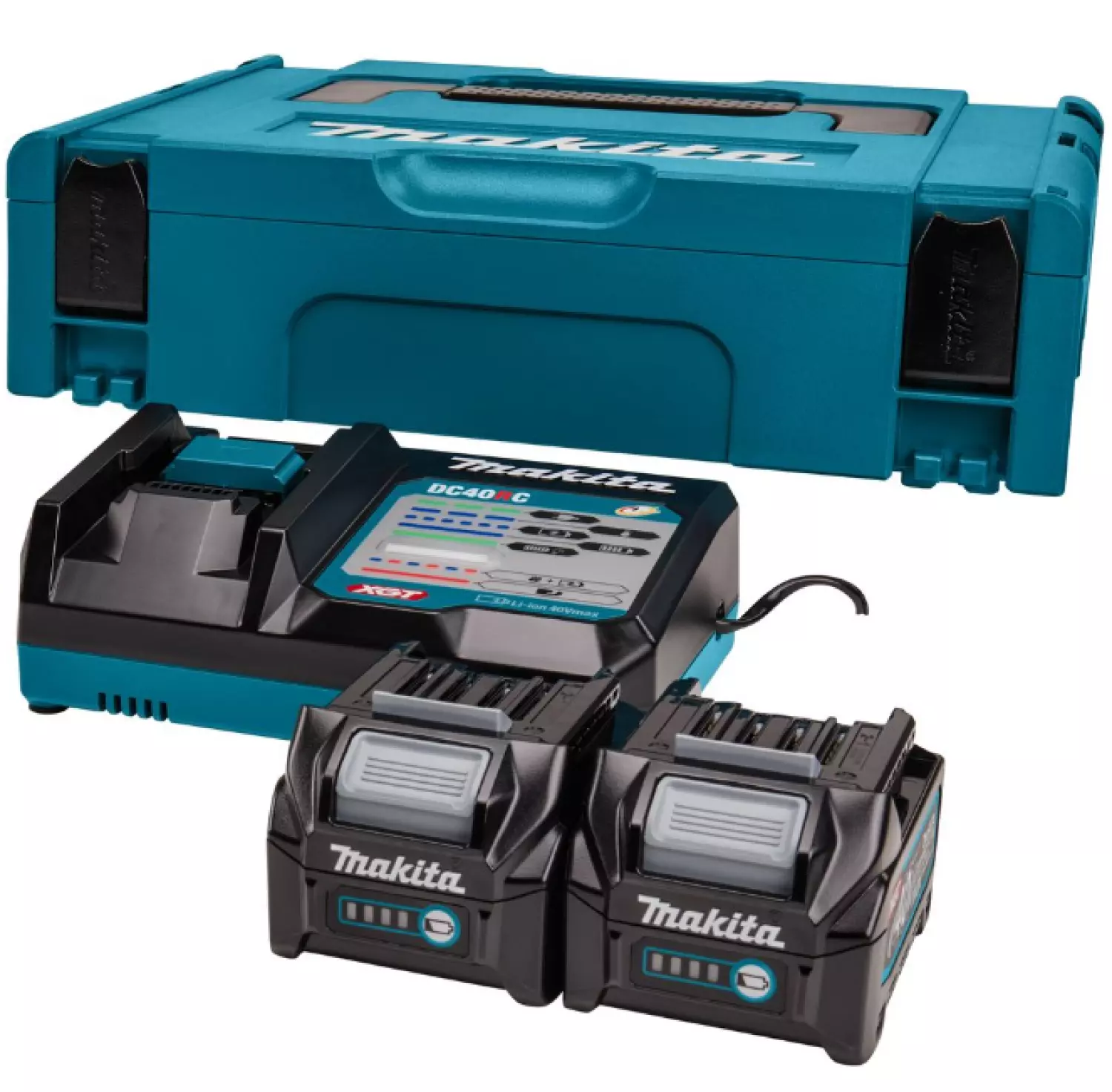 Makita 191V27-4 40V XGT Li-Ion Accu Starterset (2x 2,5Ah) + Lader In Mbox thumbnail 2