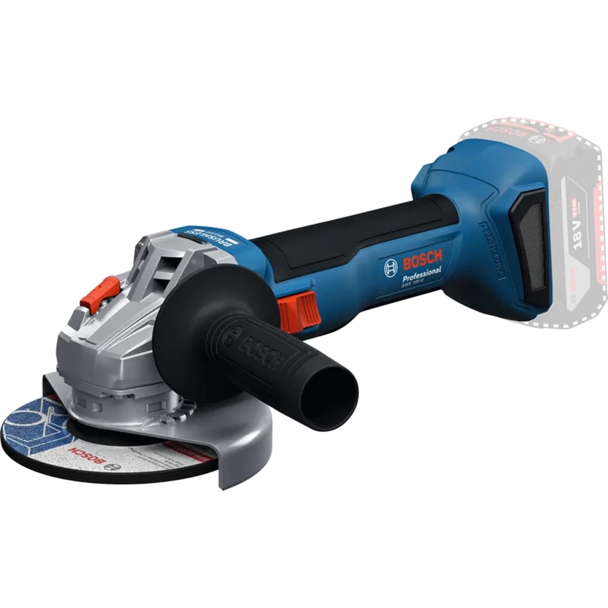 Bosch GWS 18V-8 18V Li-Ion Accu Haakse Slijper Body - 125mm thumbnail 2