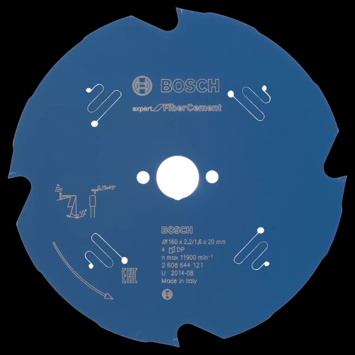 Bosch 2608644121 Expert Cirkelzaagblad - 160 X 20 X 4T - Vezelcement - Carbide