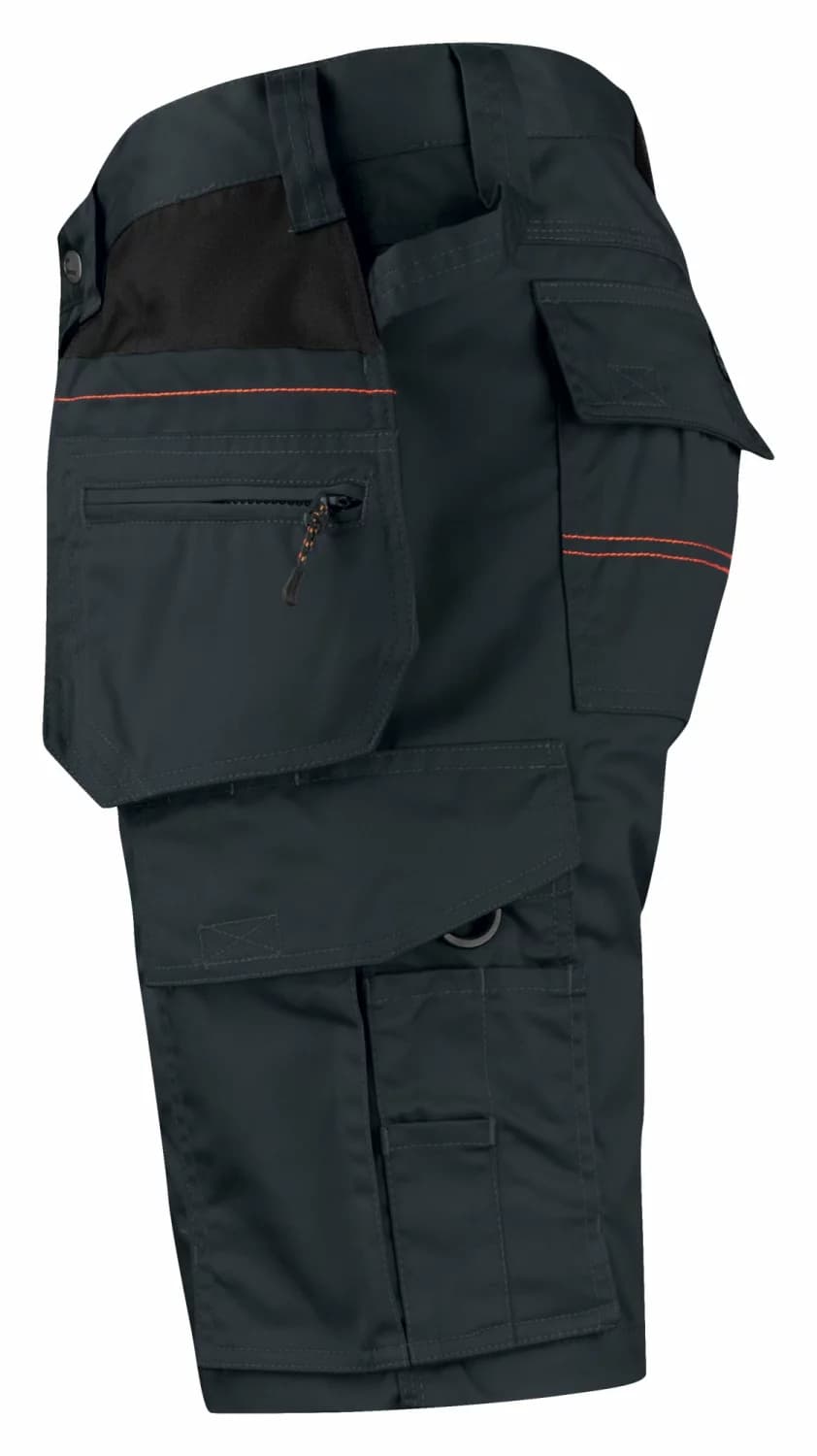 Jobman 2722 Werkbroek Kort Holsterpocket - Maat 48 - Zwart thumbnail 3
