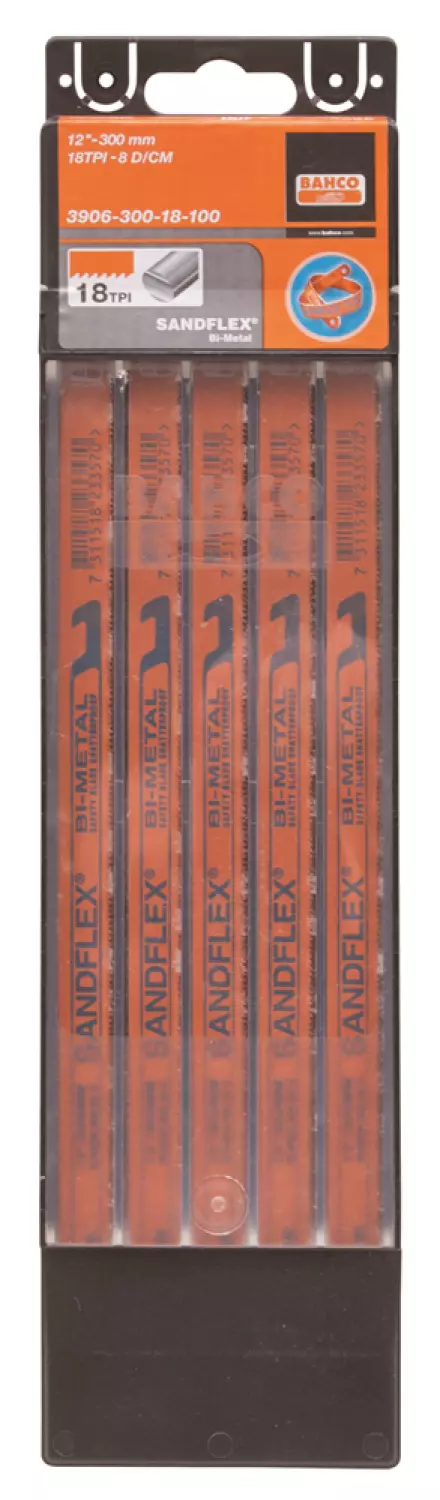 Bahco 3906-300-24-10P Sandflex Handmetaalzaagblad Bimetaal - 300mm - 24TPI (10st) thumbnail 3