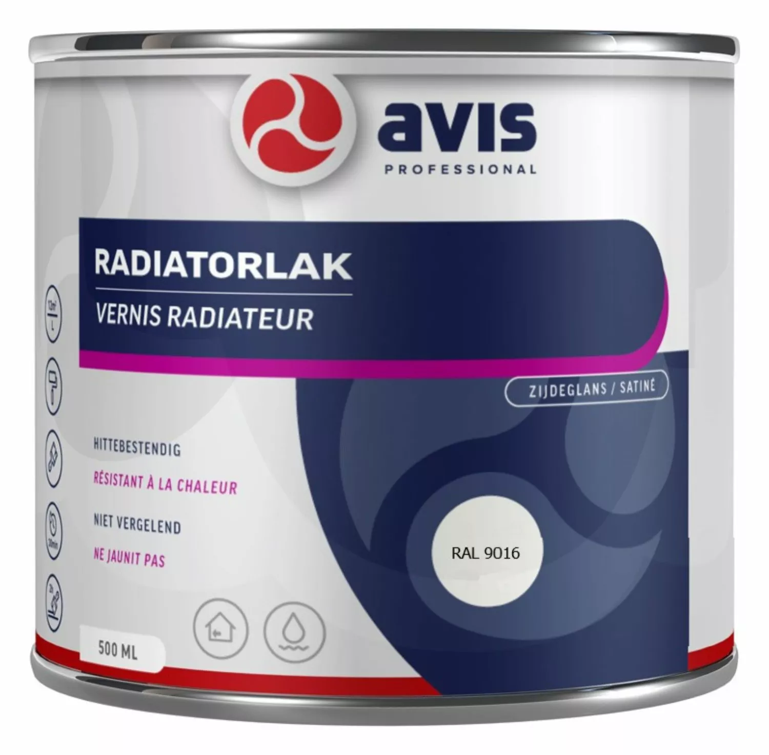 Avis Radiatorlak Aqua - Ral 9016 - 0,5L