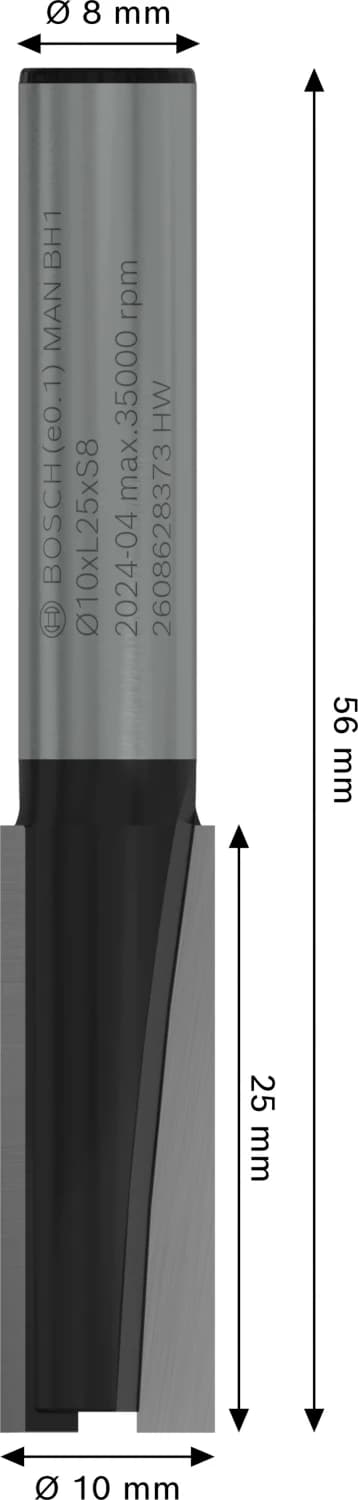 Bosch 2608628373 Vingerfrees Met Verlenging - 2 Snijvlakken - Hardmetaal - 10x25,4mm thumbnail 4