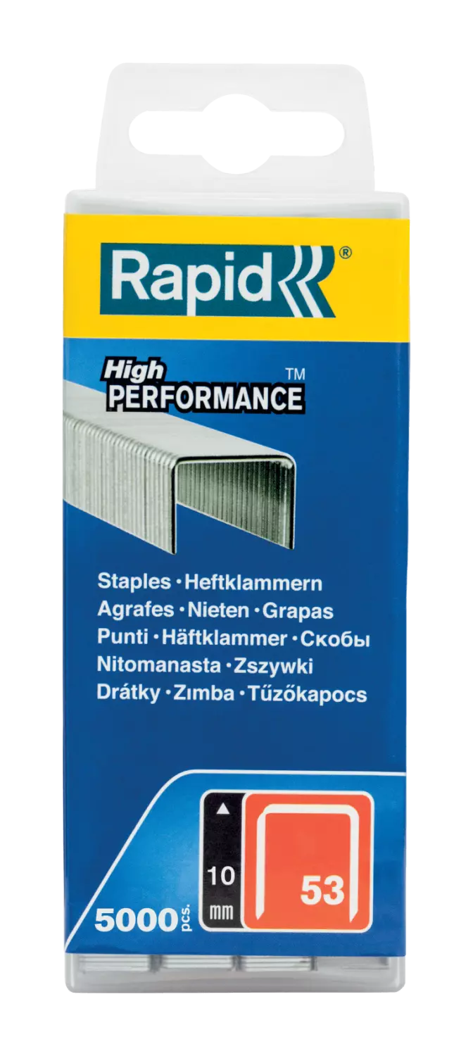 Rapid Dundraadnieten - 53/10mm - Gegalvaniseerd - 5000st In Kunststof Box