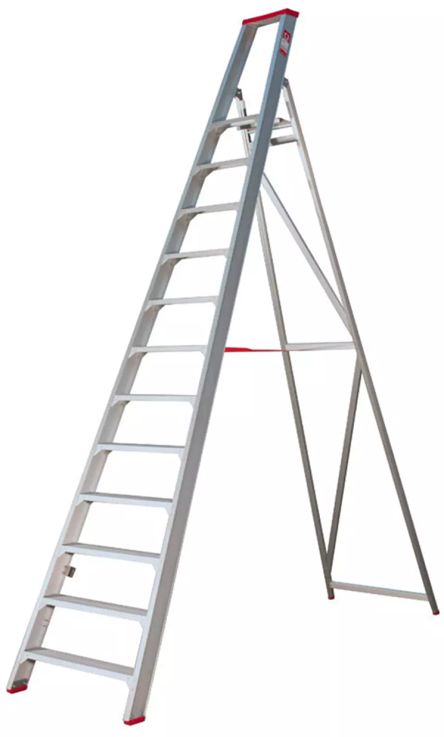 Little Jumbo 4741000112 SuperPRO Trap - Enkel - Aluminium - 12 Treden - Max. Werkhoogte 2.95 M.