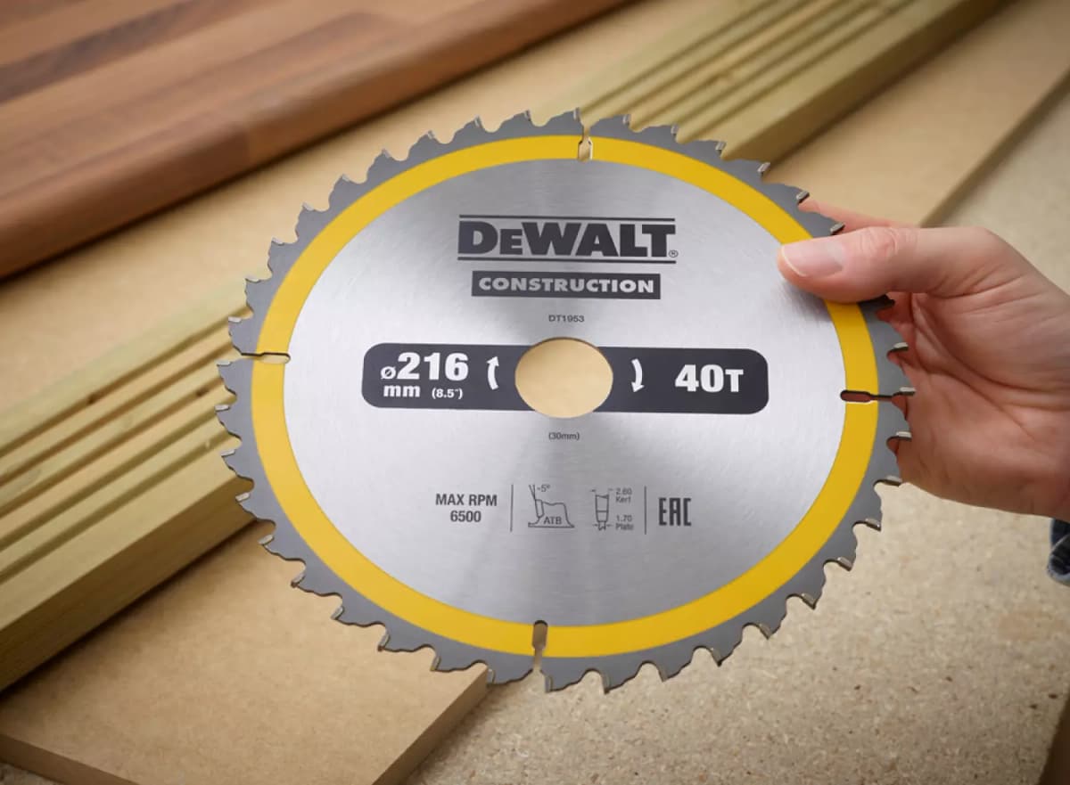 DeWALT DT1953 Construction Cirkelzaagblad - 216 X 30 X 40T - Hout (Met Nagels) thumbnail 3
