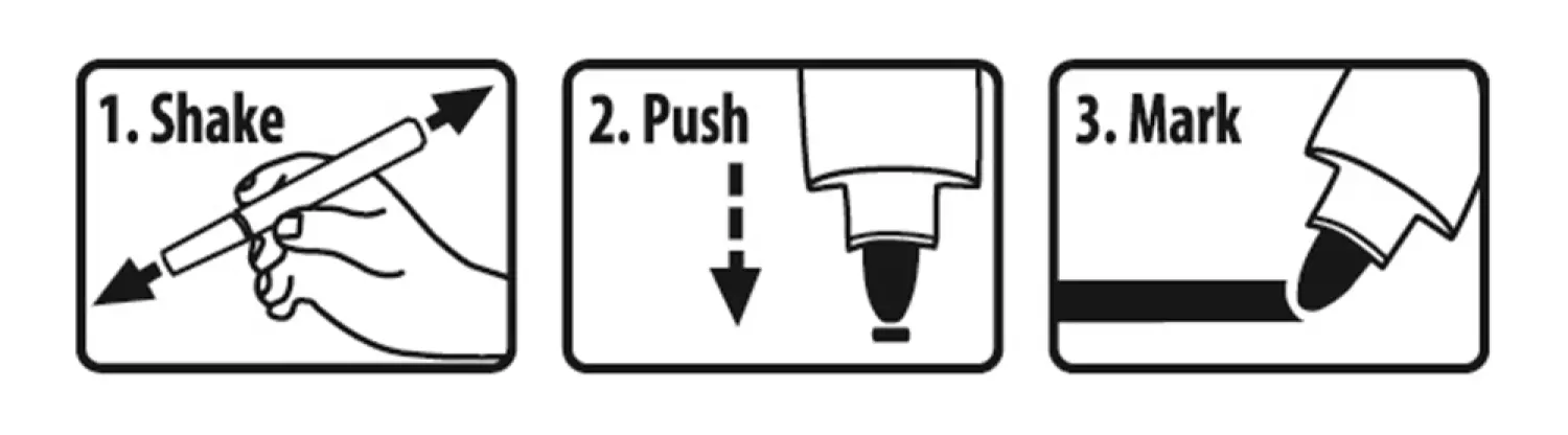 Pica 524/46 Lakmarker - Rond - Zwart - 2-4mm (10st) thumbnail 3