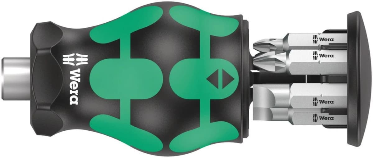 Wera 05008877001 Kraftform Kompakt Stubby Magazin 4 Bitschroevendraaier - 6 In 1 Multi-bit