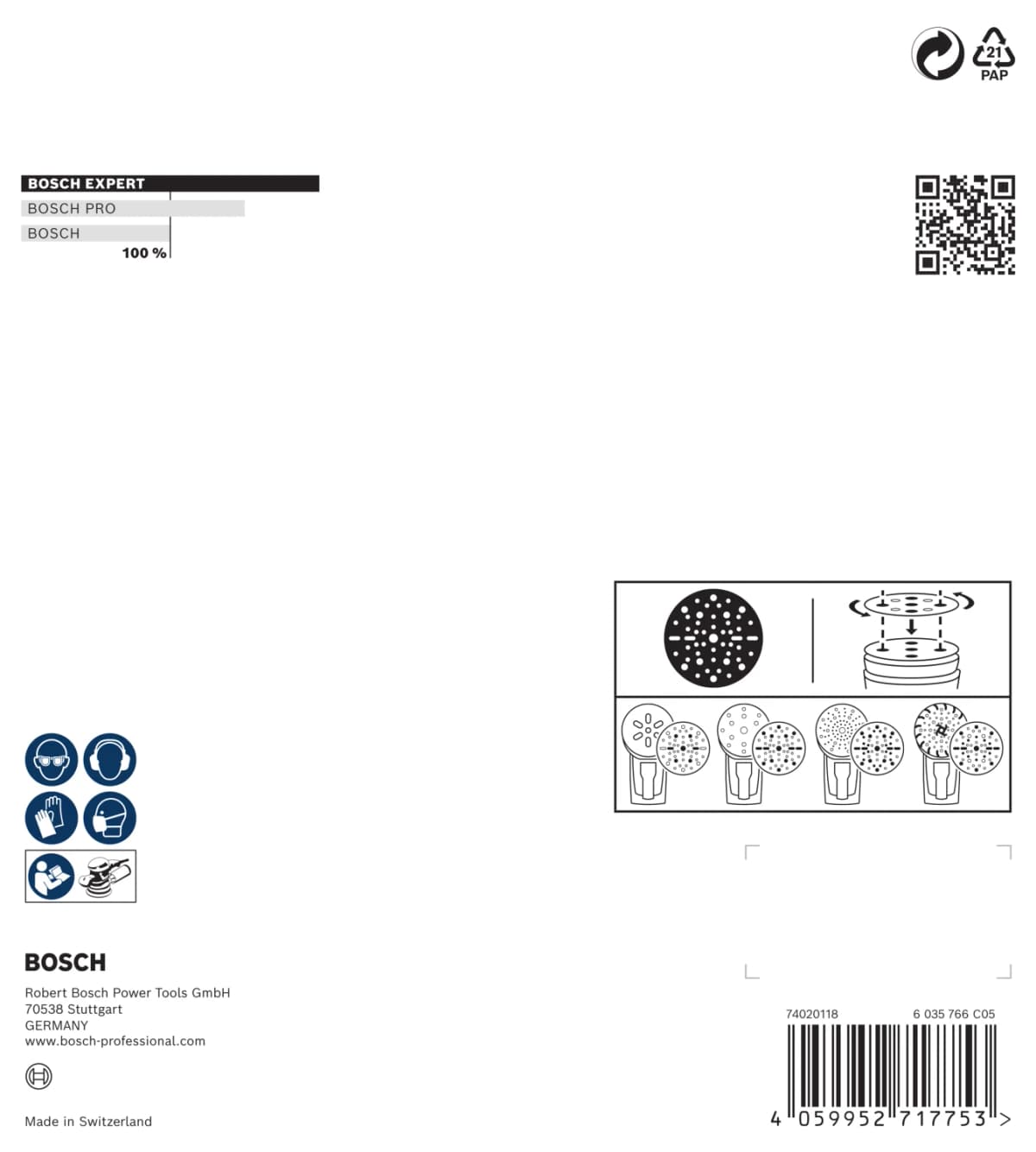 Bosch 2608902443 EXPERT Schuurschijf O780 Met Film Onderlaag - 150mm - K150 (6 Stuks) thumbnail 3