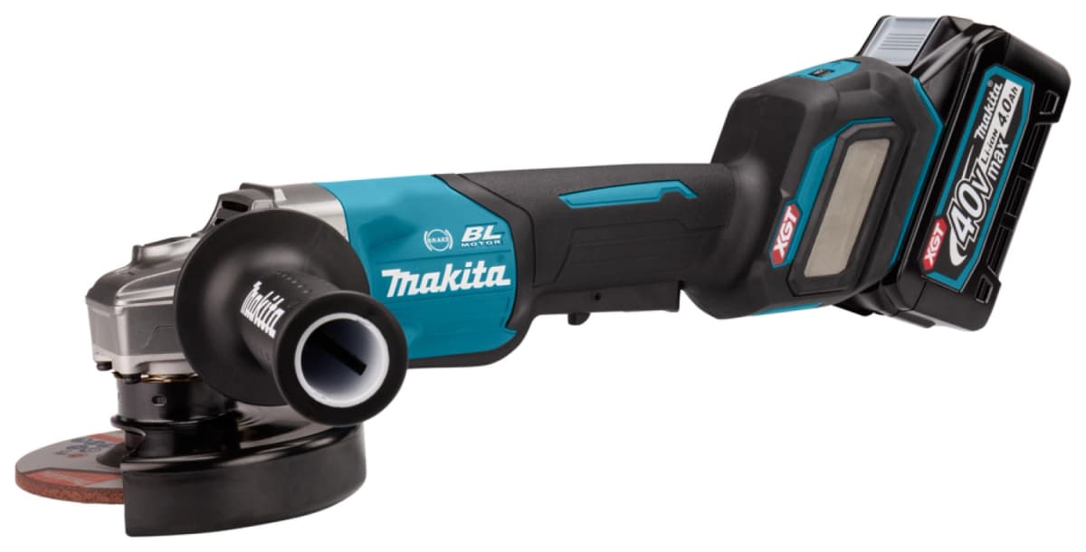 Makita GA029GM201 XGT 40V Max Li-Ion Accu Haakse Slijper Set (2x 4,0Ah) In Mbox - 125mm - Koolborstelloos thumbnail 2