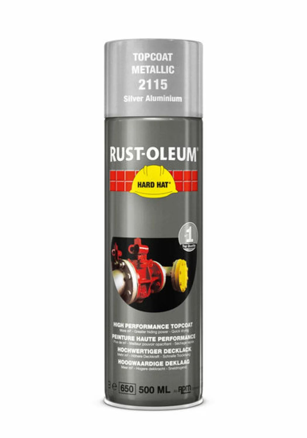 Rust-Oleum Spuitbus Topcoat Spray Metallic - Aluminium - 0,5L