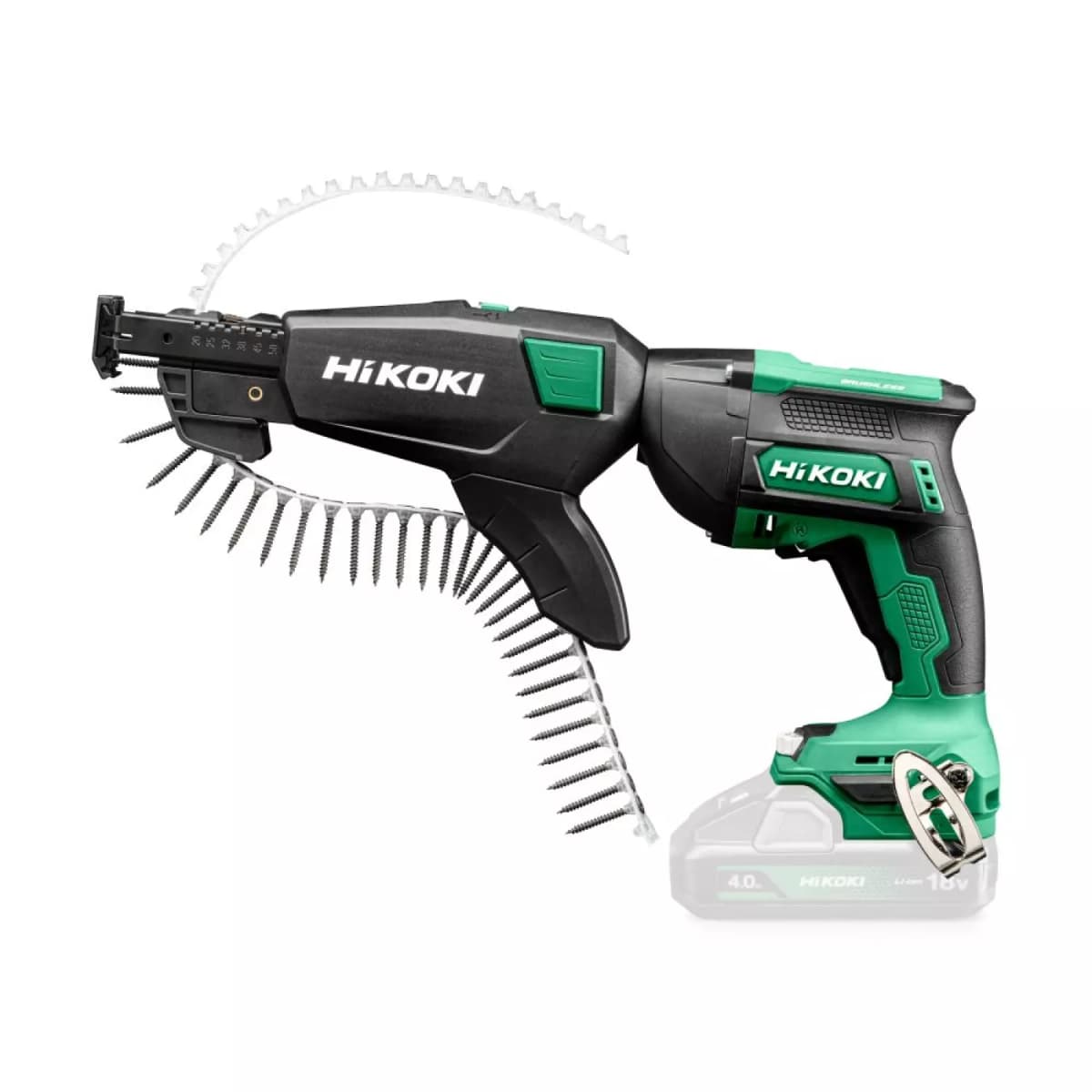 HiKOKI W18DBW3Z 18V Li-ion Accu Gipsschroefmachine / Bandschroefmachine Set In HSC III - 25-57mm thumbnail 2