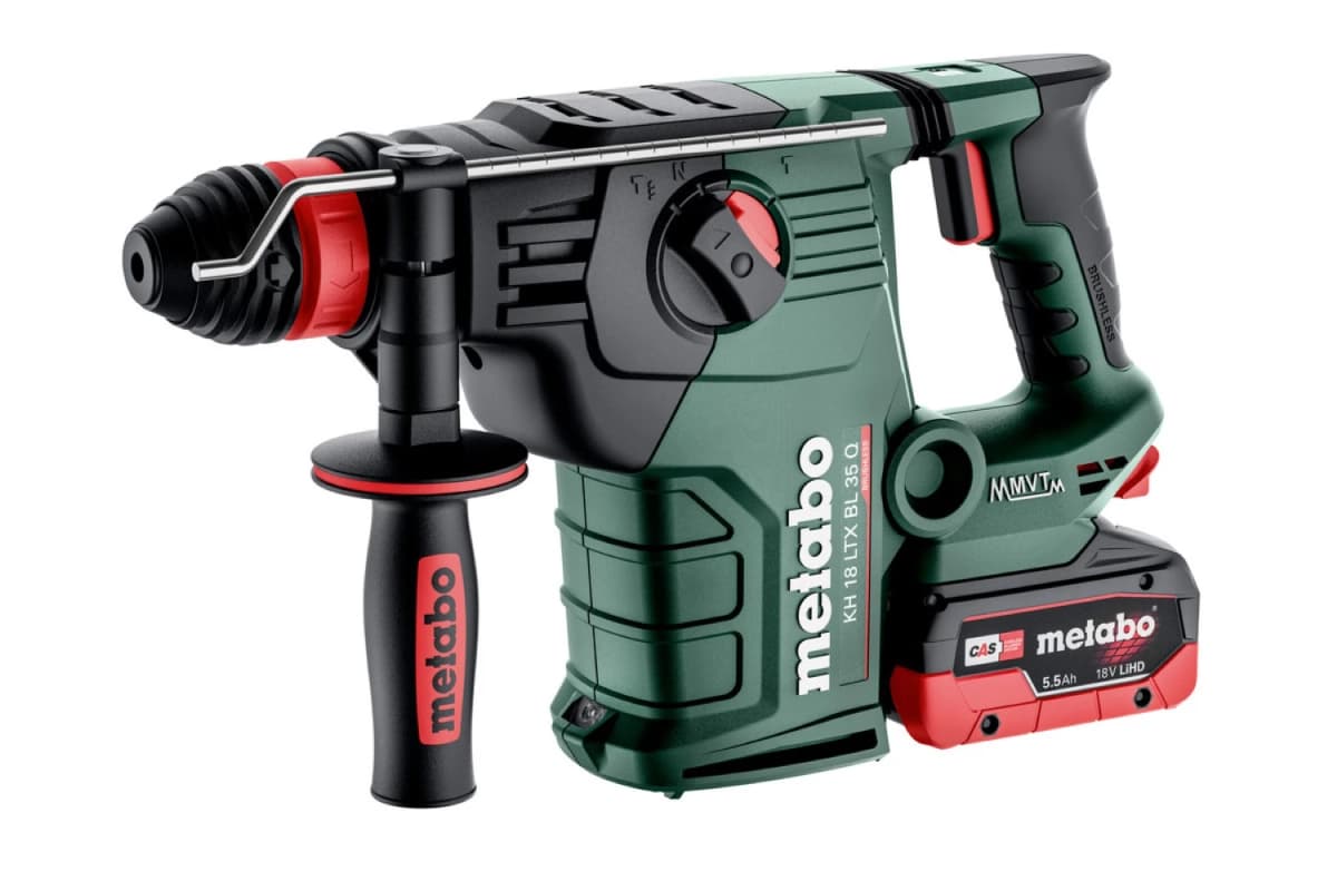 Metabo KH 18 LTX BL 35 Q 18V Li-ion Accu Combihamer Set (2x 5.5Ah Accu) In MetaBox - 4.2J thumbnail 2