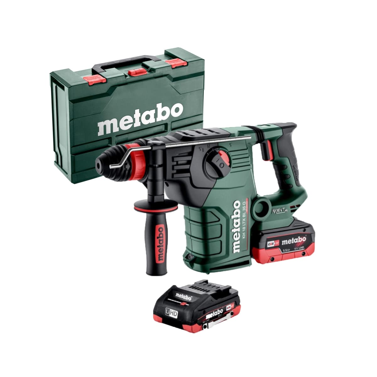 Metabo KH 18 LTX BL 35 Q 18V Li-ion Accu Combihamer Set (2x 5.5Ah Accu) In MetaBox - 4.2J