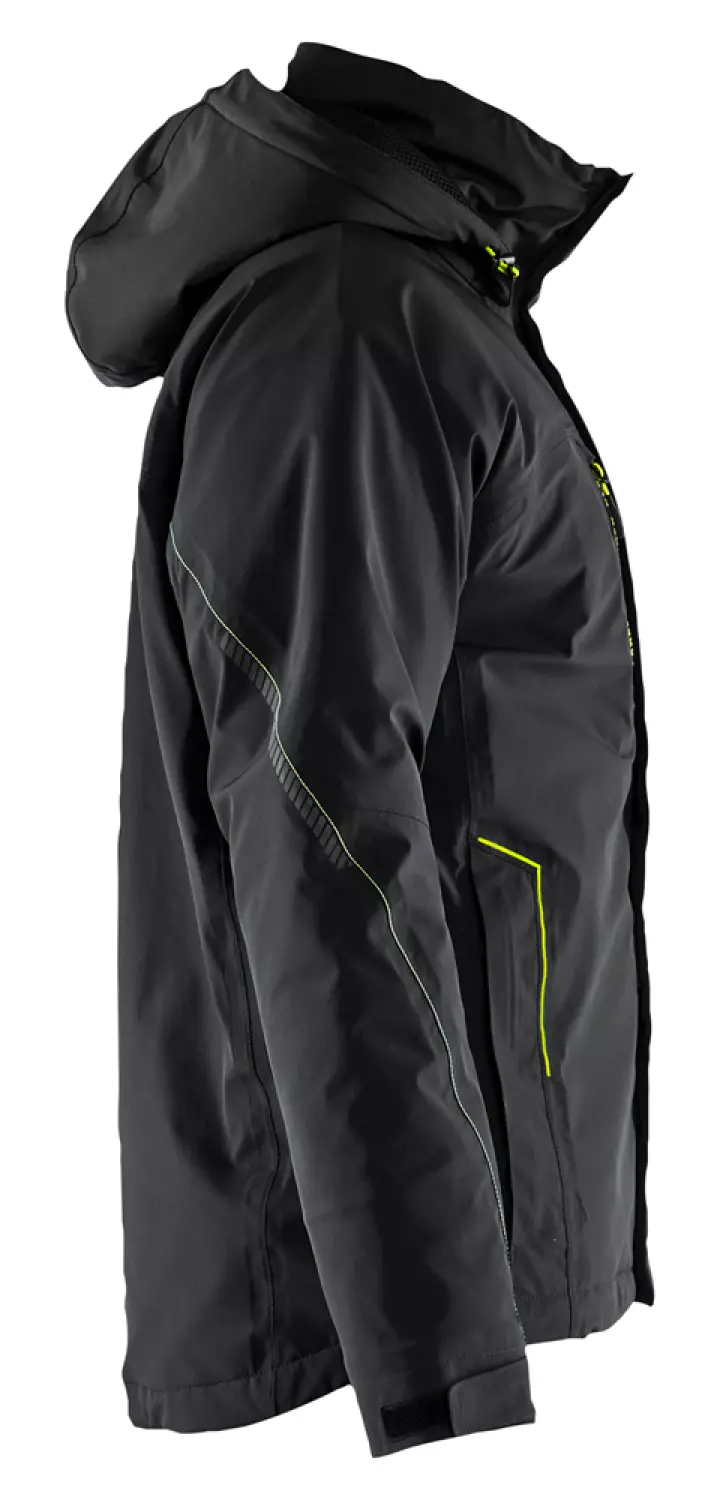 Blåkläder 4484 Lichtgewicht Winterjas 4-weg Stretch - Zwart/High Vis Geel - XL thumbnail 4