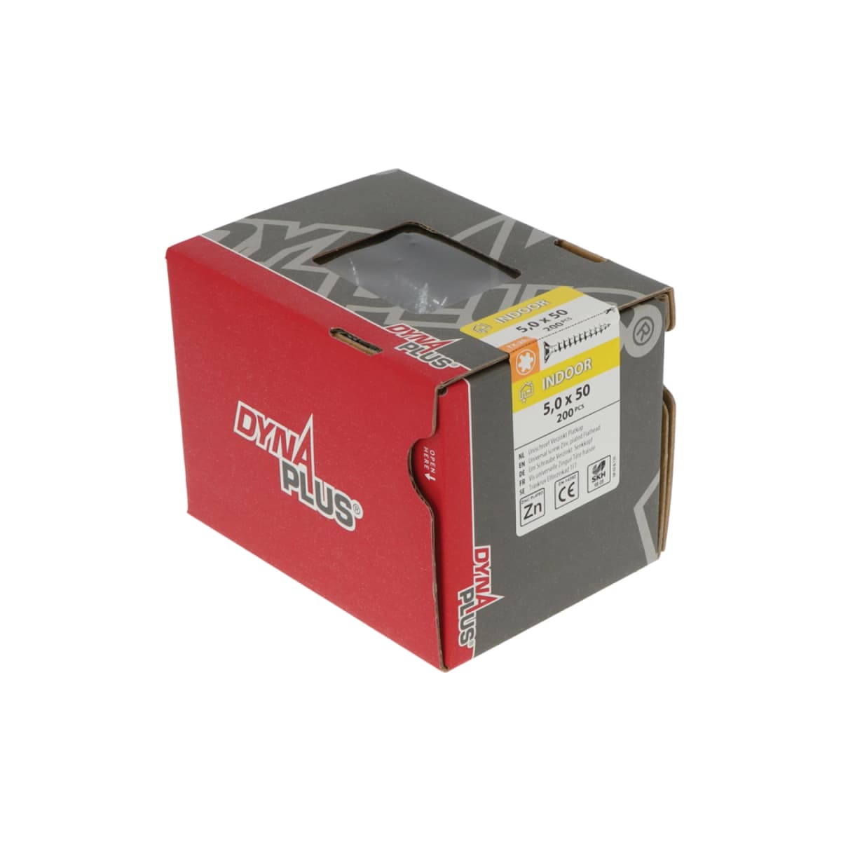 DynaPlus 0281.01.41901 Unischroef - TX25 - 5.0 X 50mm - Platkop - Voldraad - Verzinkt (200st) thumbnail 3