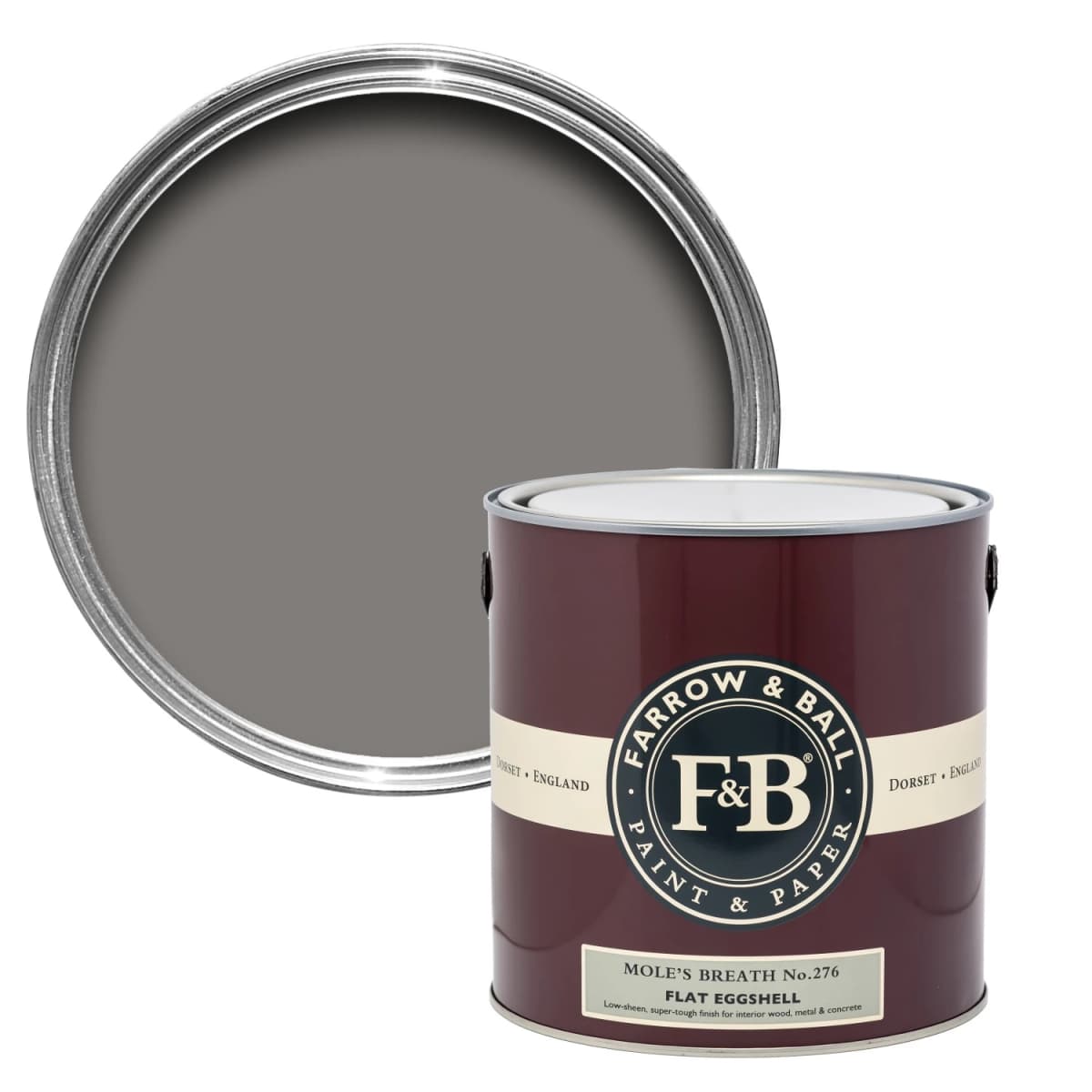 Farrow&Ball Flat Eggshell Mole's Breath No.276 - 750ml