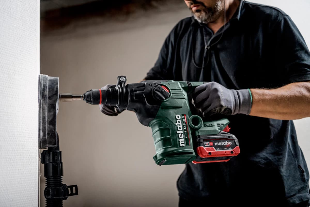 Metabo KH 18 LTX BL 35 Q 18V Li-ion Accu Combihamer Set (2x 8.0Ah Accu) In MetaBox - 4.2J thumbnail 3