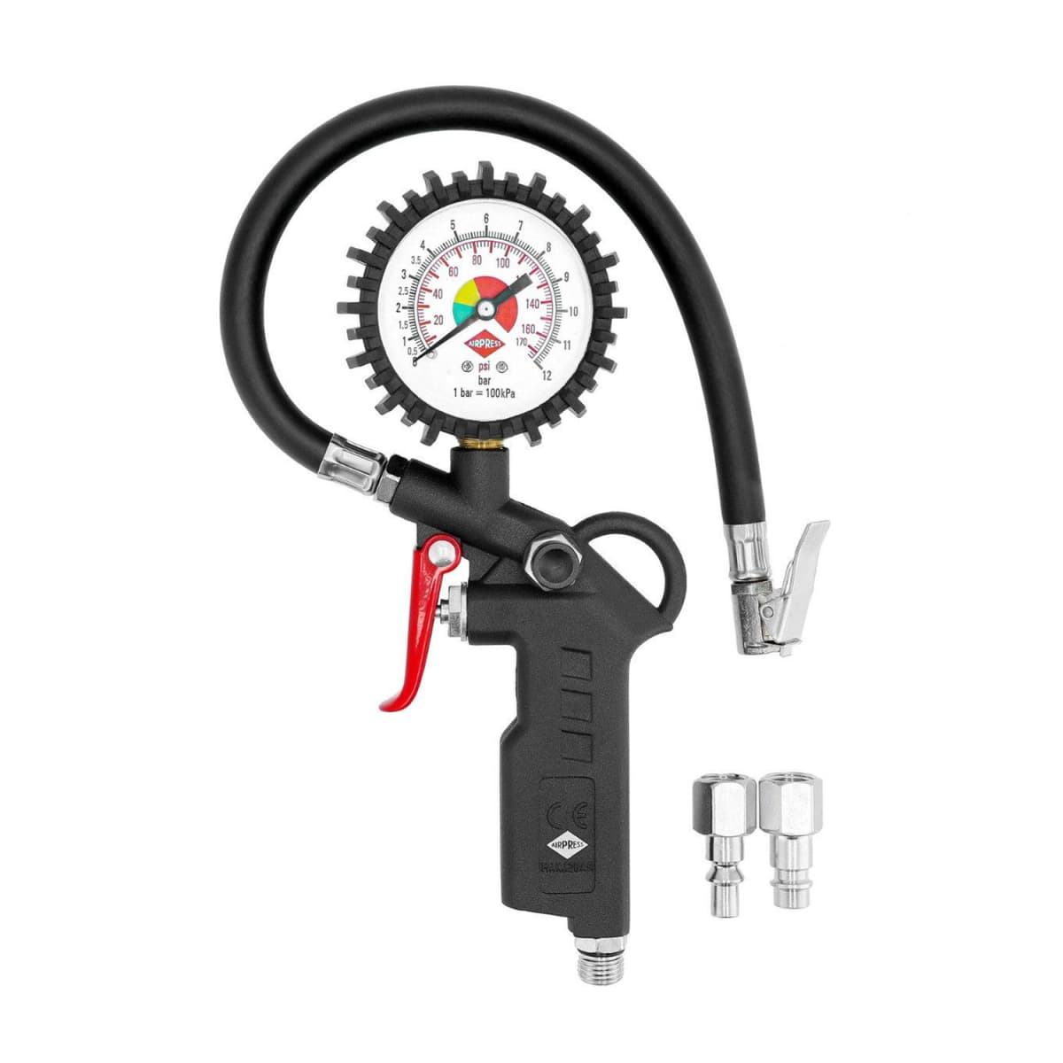 Airpress 4300021 - Bandenpomp Met Insteeknippels 12 Bar