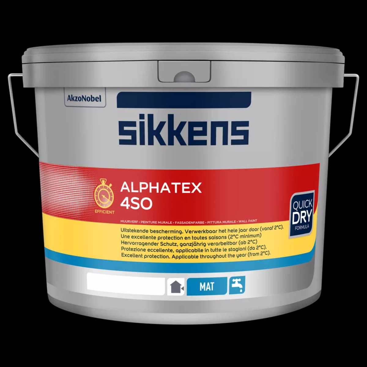 Sikkens Alphatex 4SO Mat Buitenmuurverf - Op Kleur Gemengd - 10L