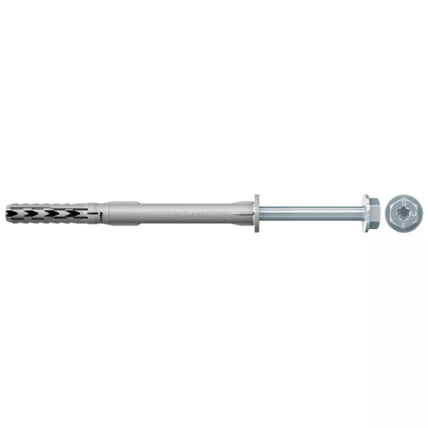 Fischer 46336 Constructie-/kozijnplug SXR - 10 X 200 FUS - TX40/SW13 - Zeskant Schroef - Verzinkt Staal (50st)