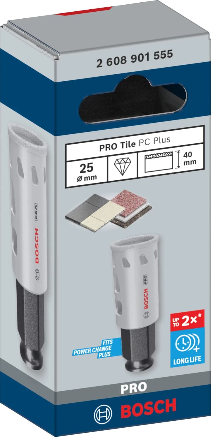 Bosch 2608901555 PRO Tile PC Plus Diamantgatzaag Voor Tegels - 25mm thumbnail 2