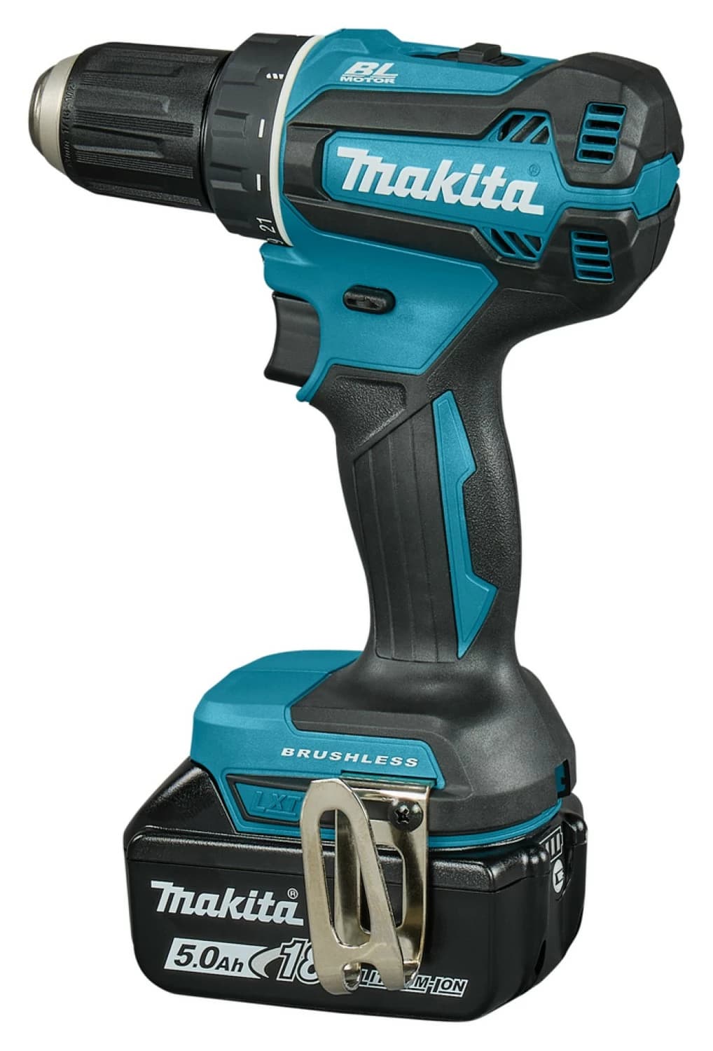 Makita DDF485RTJ3 18V Li-Ion Accu Boor-/schroefmachine Set (3x 5.0Ah) In Mbox - Koolborstelloos thumbnail 4