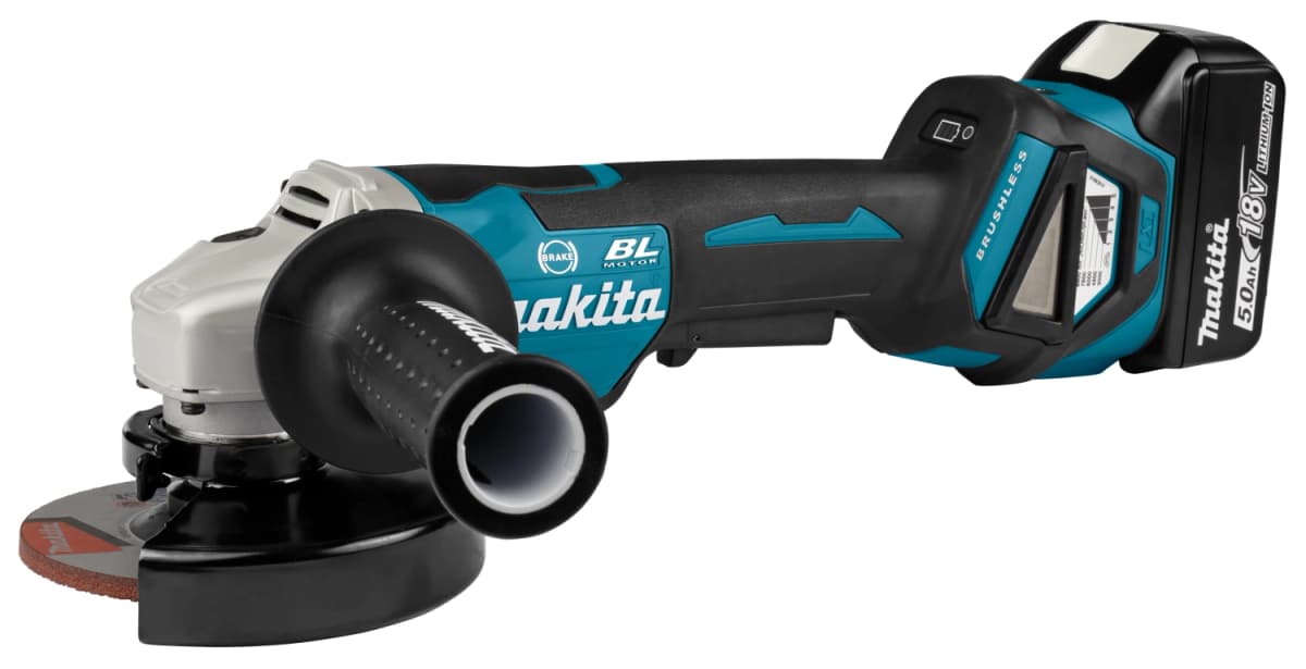 Makita DGA517Z 18V Li-Ion Accu Haakse Slijper Incl. ADT Body - 125mm - Koolborstelloos thumbnail 2