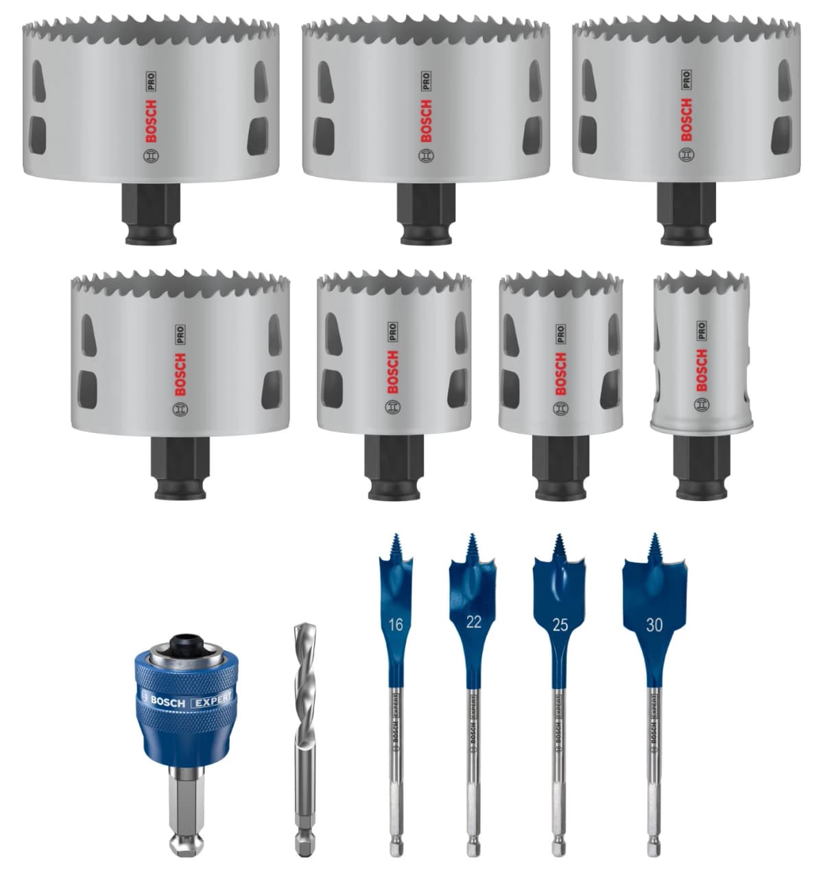 Bosch 2608594433 PRO 13-delige Multi Material PC Plus Gatzagenset - 32,41,51,73,76,83,86mm