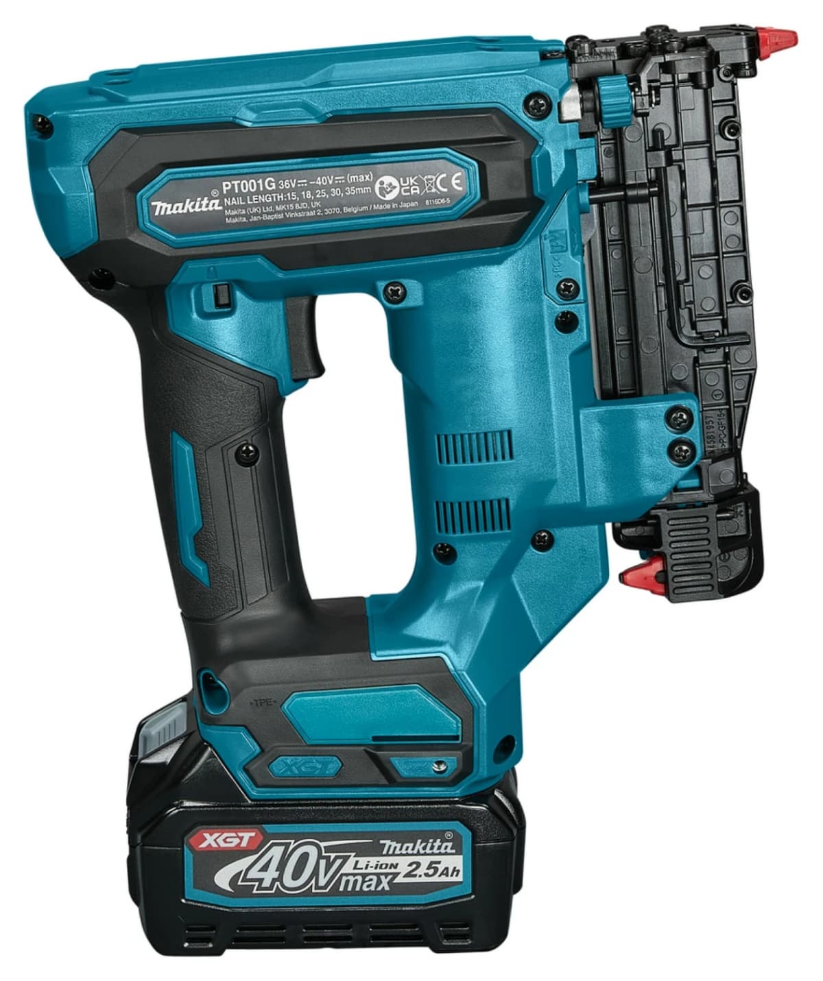 Makita PT001GZ 40V Max Li-Ion Accu Pintacker Body - 23GA - 15-35mm thumbnail 4