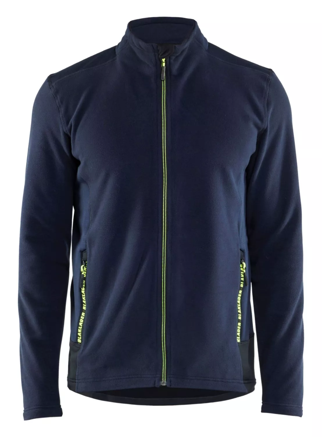Blåkläder 4765 Microfleecevest - Donker Marineblauw/high Vis Geel - Maat M