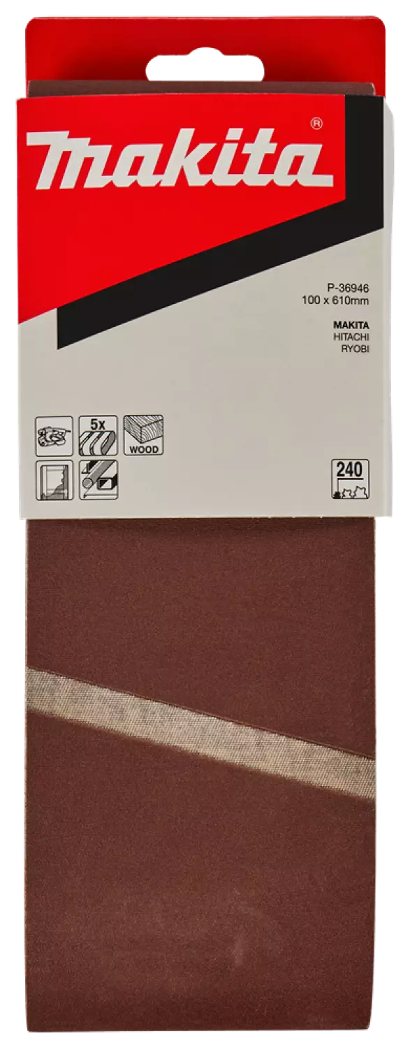 Makita P-36946 Schuurband - 610 X 100 X K240 (5st) thumbnail 2