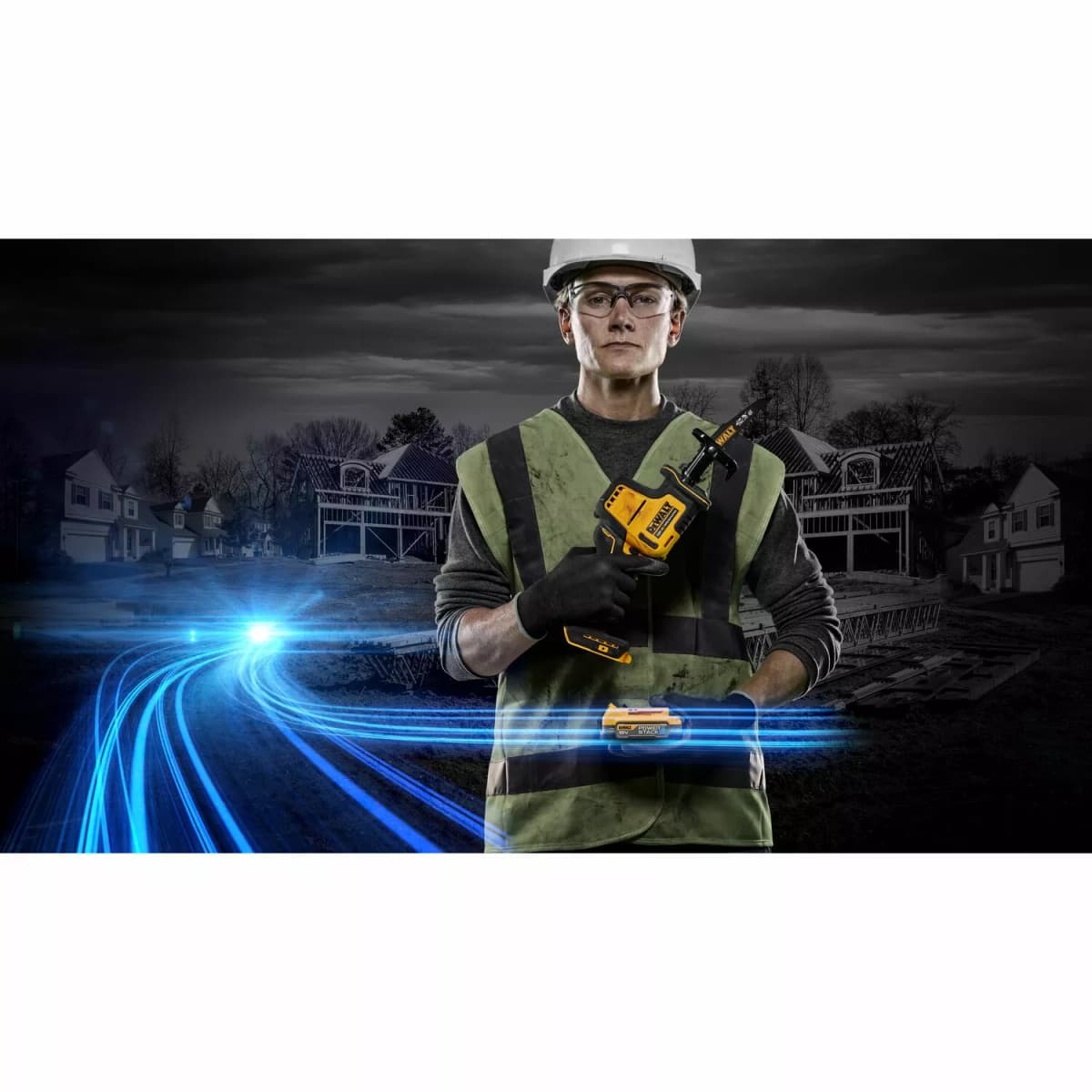 DeWALT DCS369E1T-XJ 18V Li-ion XR Accu Reciprozaag Set (1x POWERSTACK Accu) In TSTAK - Koolborstelloos thumbnail 4