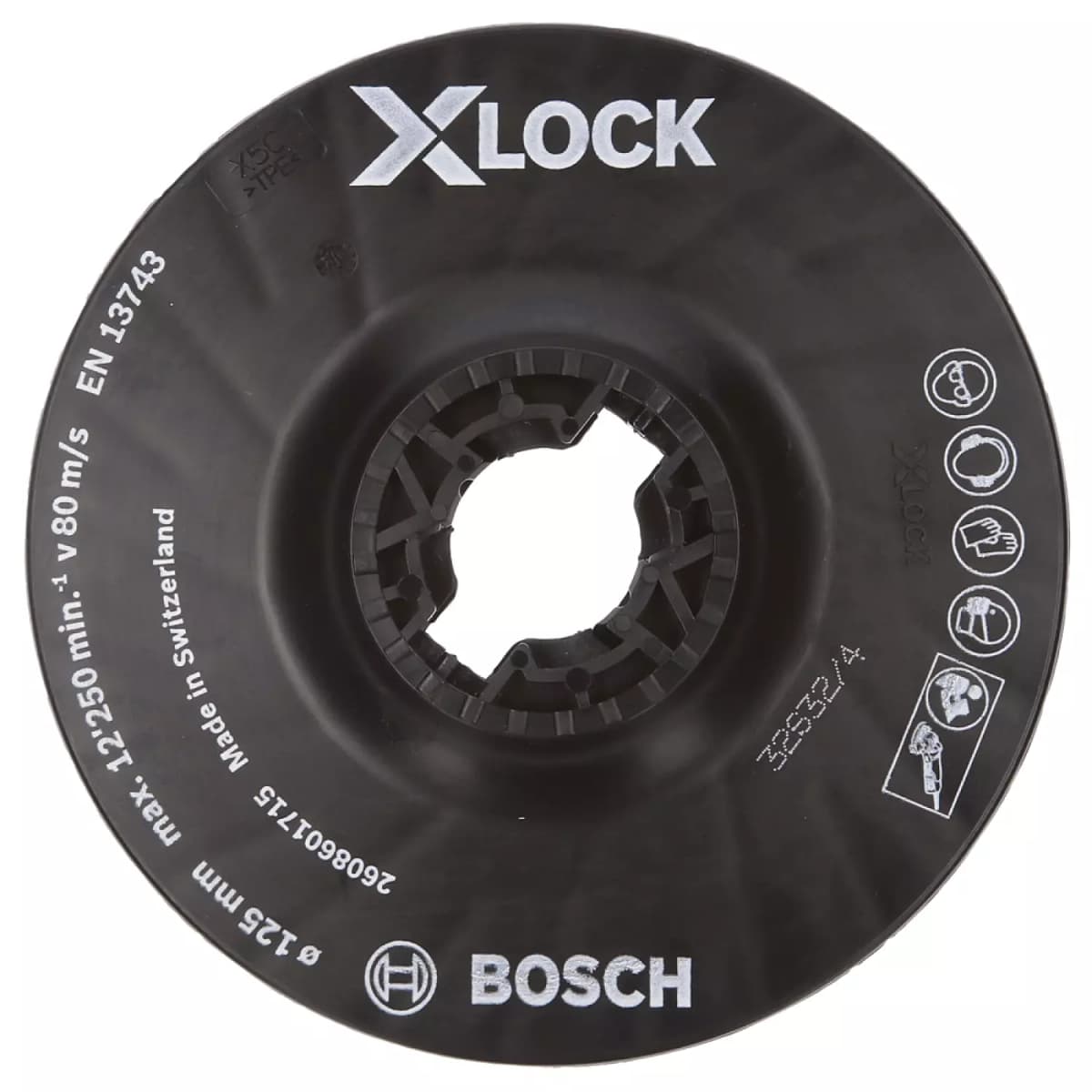 Bosch 2608601715 X-Lock Steunschijf Voor Fiberschijven - Medium - 125mm