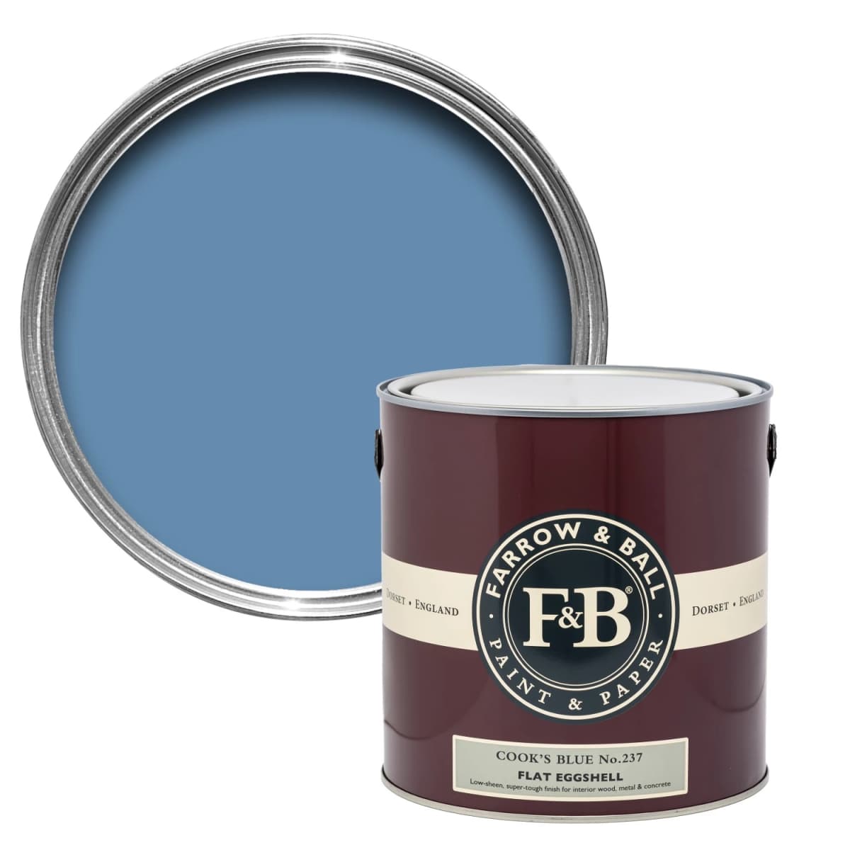 Farrow&Ball Flat Eggshell Cook's Blue No.237 - 5L