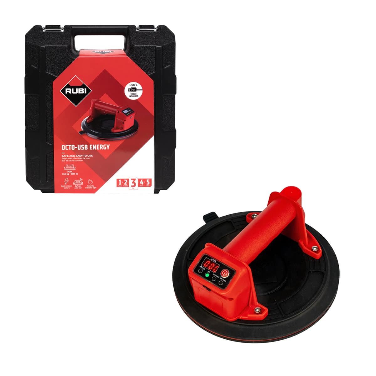 Rubi Octo-USB Energy Tegeldrager - 3.7V - 140kg