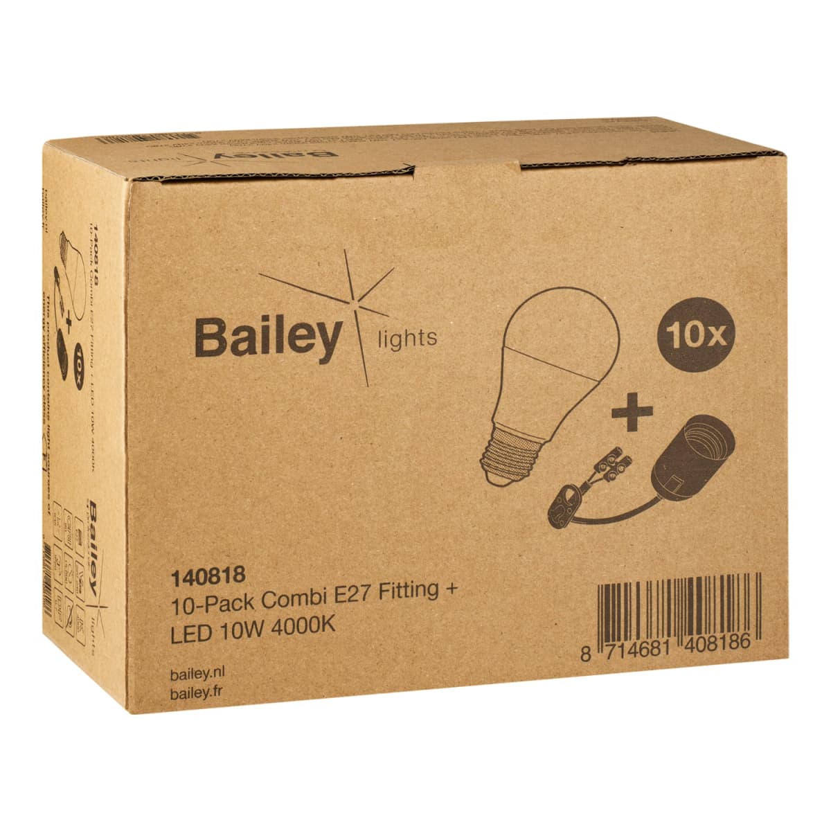 Bailey 140818 10-Pack Combi LED Lamp Kroonsteen - E27 Fitting - 10W - 935Lm thumbnail 2